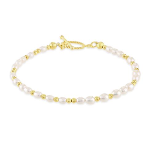 Samira Pearl and Gold Bracelet